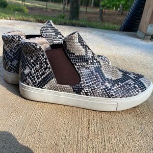 Snakeskin Pull-On Sneaker